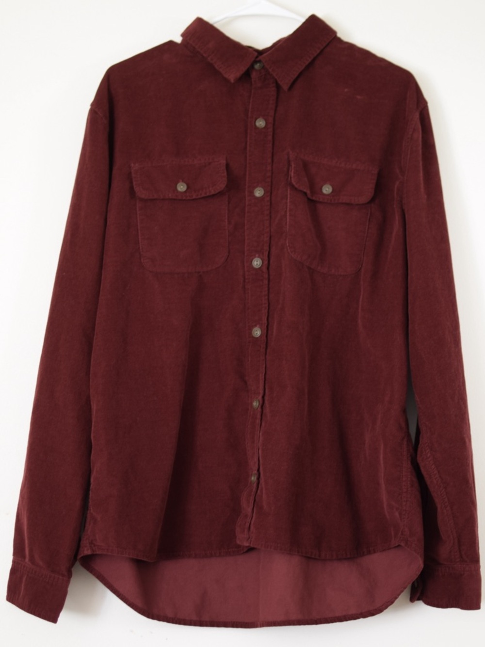 L.L. Bean Corduroy Shirt in Burgundy